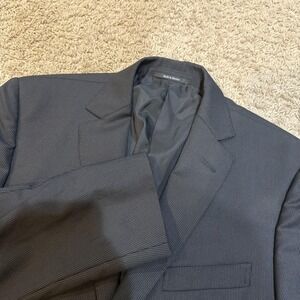 Z Zegna City Suit Jacket Mens 48R Gray Pinstripe Two Button Notch Lapel Lined